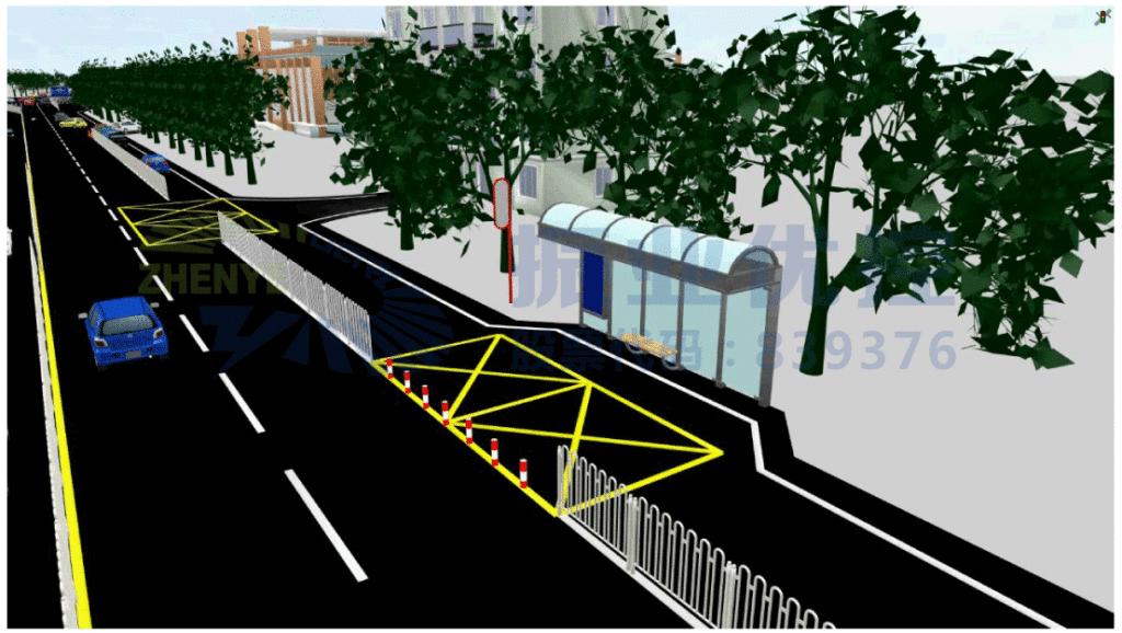 圖6 增設(shè)黃方格(人民路)