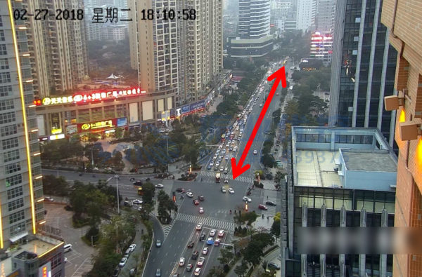 圖7 晚高峰（18:10左右）出城方向（檢察院往公安局方向）優(yōu)化前