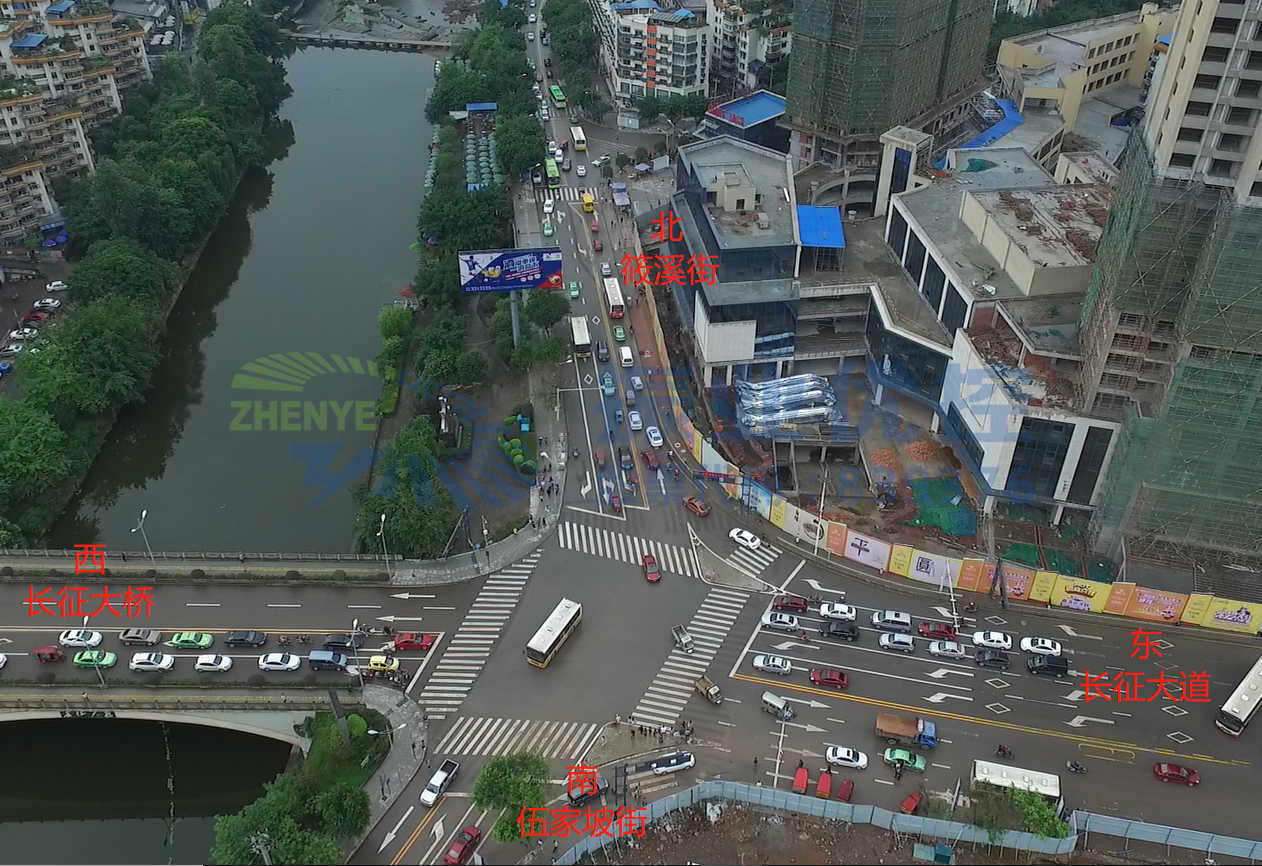 圖1 長征大道-筱溪街路口交通情況