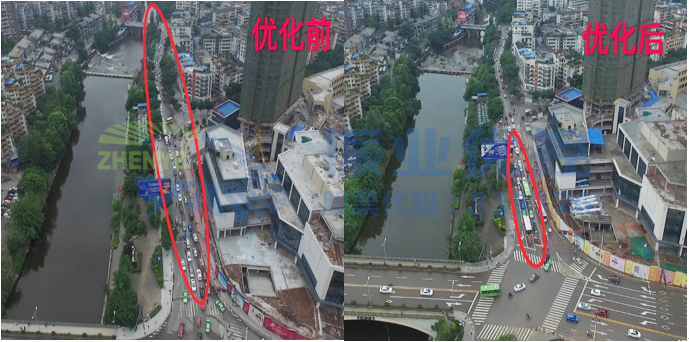 圖10 路口北進口優(yōu)化前后對比情況