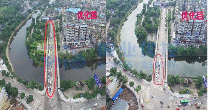 圖11 路口西進口優(yōu)化前后對比情況