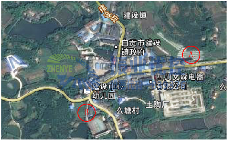 圖1 建設鎮(zhèn)道路路網(wǎng)分布示意圖