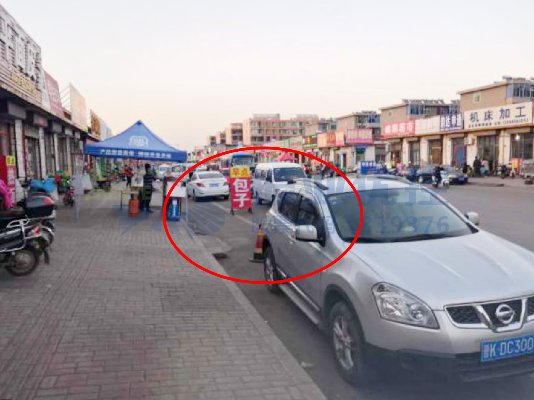 圖2 北進口隨意停車現(xiàn)象