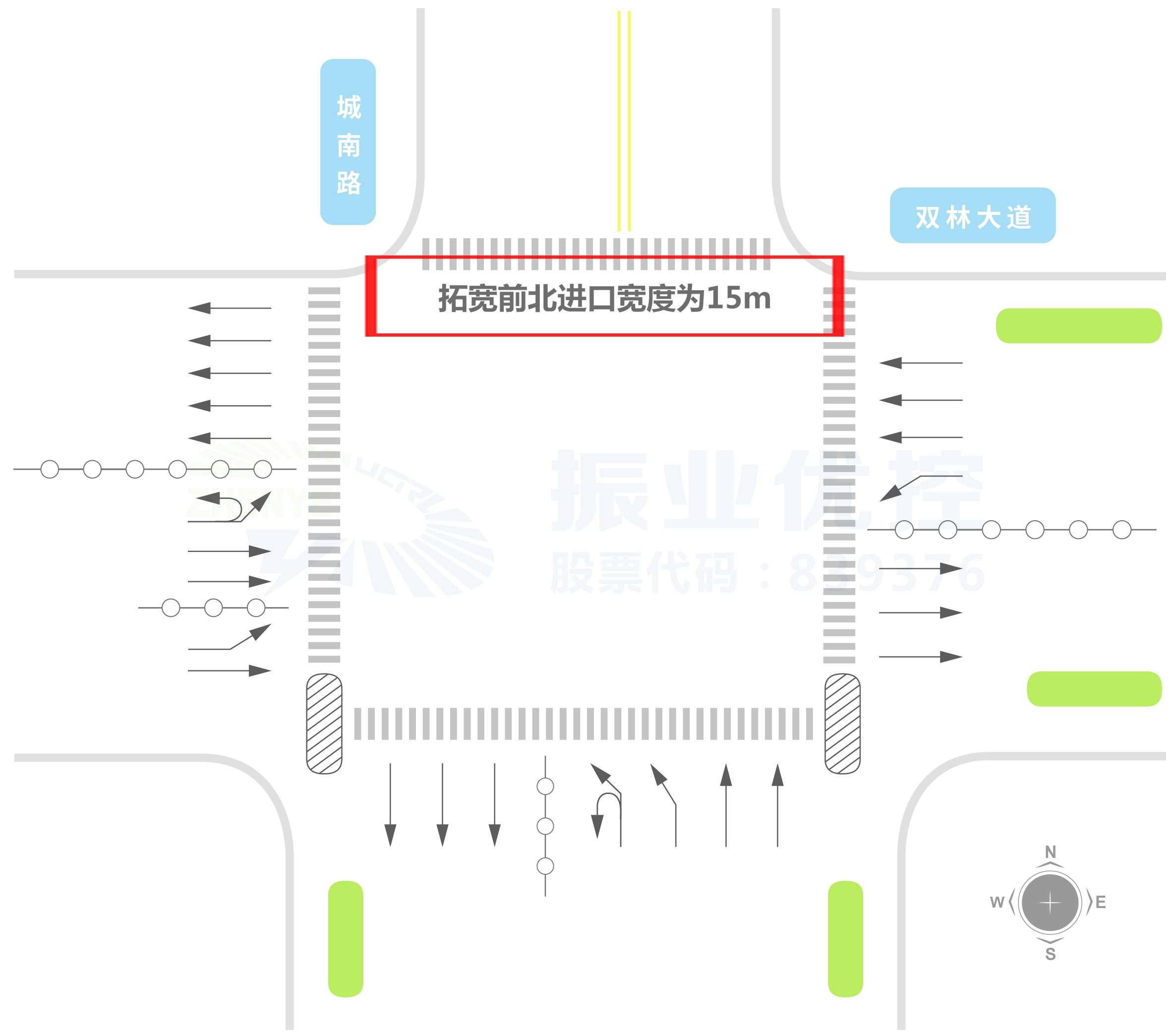 圖7 拓寬前的標線情況