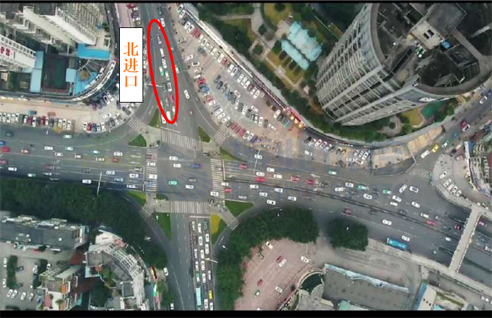 圖12 北進(jìn)口排隊車輛長度減少(優(yōu)化后)