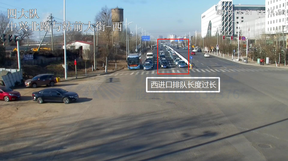 圖4 西進(jìn)口排隊長度(優(yōu)化前)