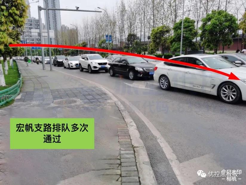 圖4 宏帆支路車輛排隊現象