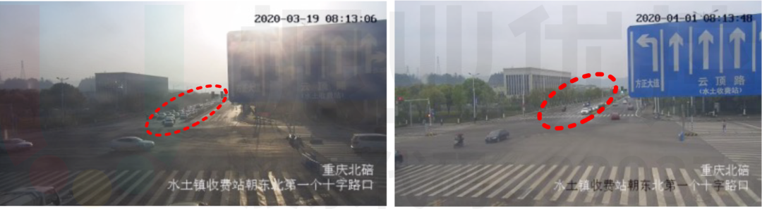 圖15 云漢大道-泰和路路口優(yōu)化前后對比
