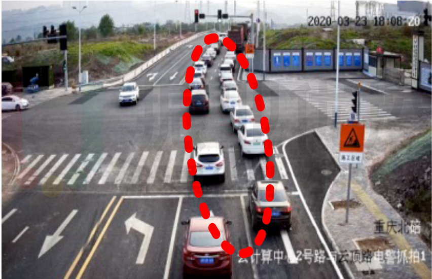 圖3 晚高峰便道繞行交通情況(優(yōu)化前)