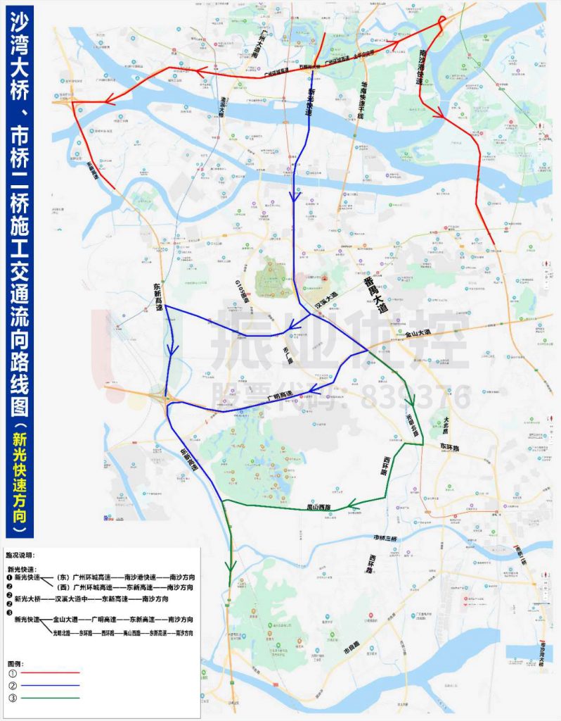 圖3 新光快速方向繞行路線圖