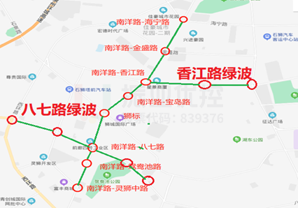 圖6 香江路、八七路綠波分布圖