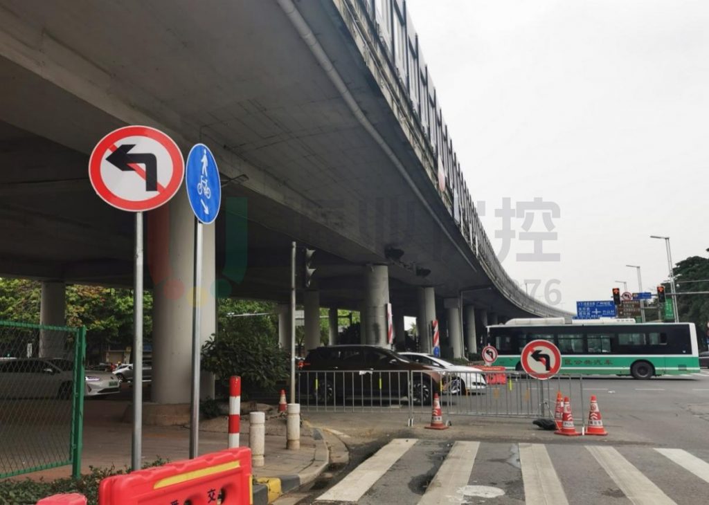 圖6 番禺-富華交叉口南進(jìn)口禁左標(biāo)志圖