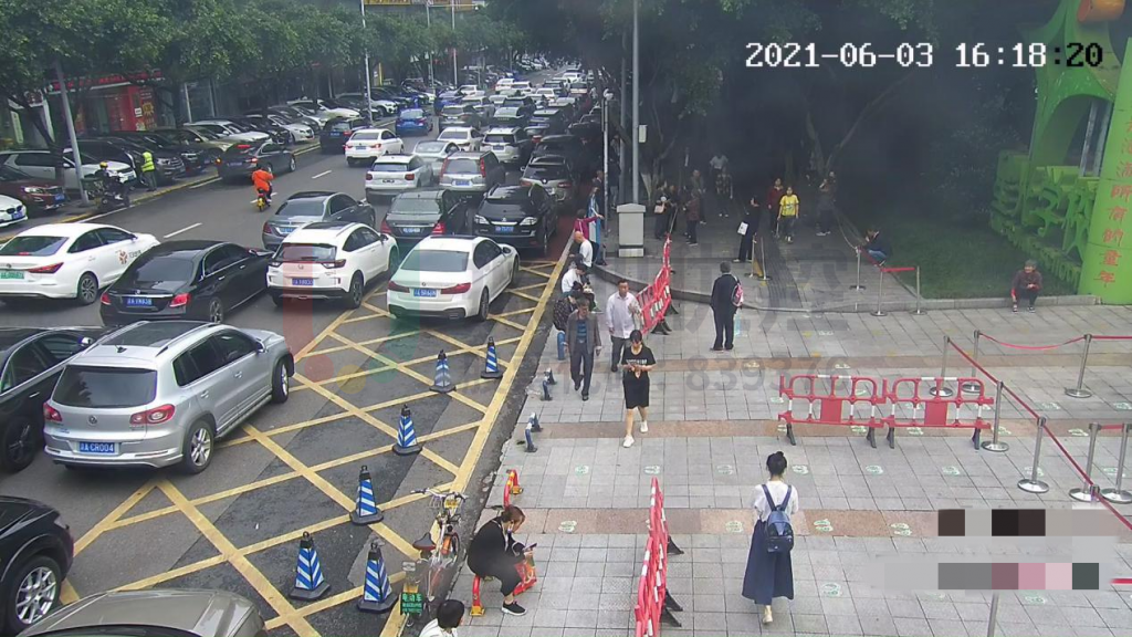 圖2 星光小學(xué)放學(xué)時段路況