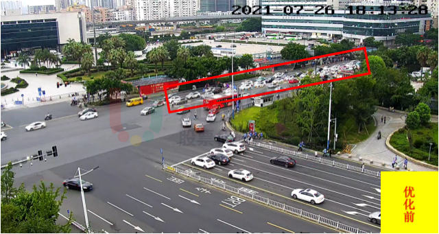 圖12 優(yōu)化前后路口排隊對比圖