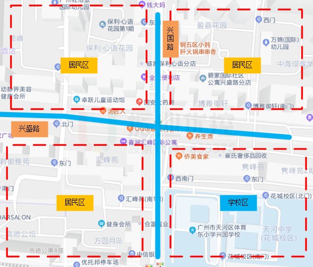圖9 興國-興盛路口地理位置