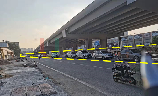 圖5 黃河-華山路口西左轉(zhuǎn)、掉頭車流激增