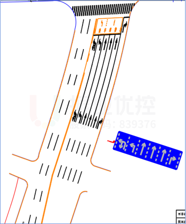 圖9-1 路口優(yōu)化前、后渠化圖