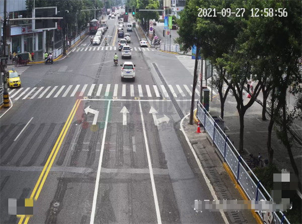 圖10-1 歇馬正街路口標(biāo)線優(yōu)化后效果圖-碚青路(北進(jìn)口)