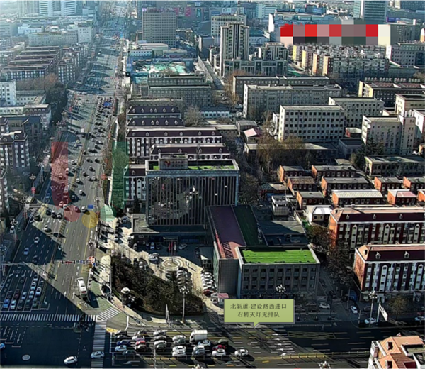 圖4-2 平峰時段北新道-建設(shè)路西進口右轉(zhuǎn)燈控與滅燈排隊長度對比