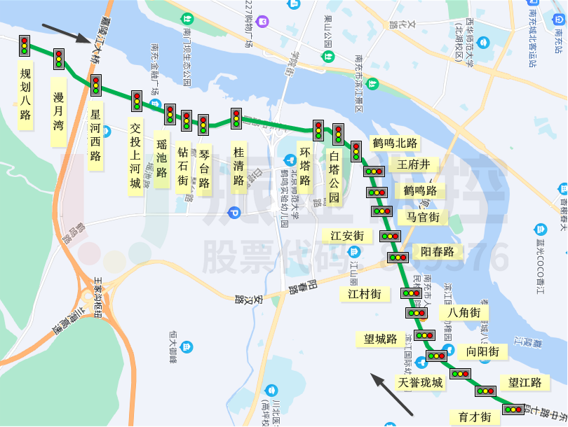 圖1協(xié)調(diào)路段地理位置示意圖