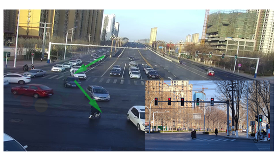 圖7-2 路口西進(jìn)口交通組織優(yōu)化后車輛通行示意圖