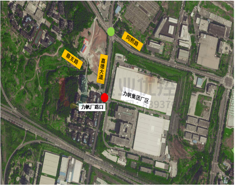 圖1 嘉德大道-力帆廠路口點(diǎn)位圖