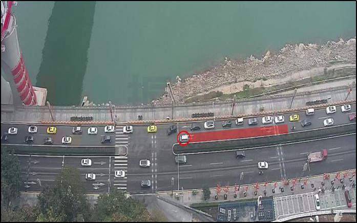 圖4 春森彼岸車庫路口車輛??坑绊懬闆r